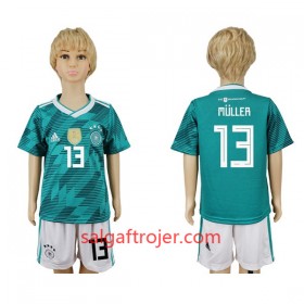 Tyskland Fodboldtrøjer Müller 13 Børn Udebanesæt VM 2018